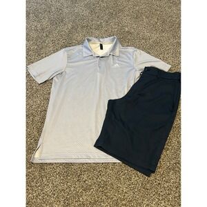 H2 Adidas Golf Polo Shirt Blue Small Walter Hagen Shorts Navy 32 Mens Outfit